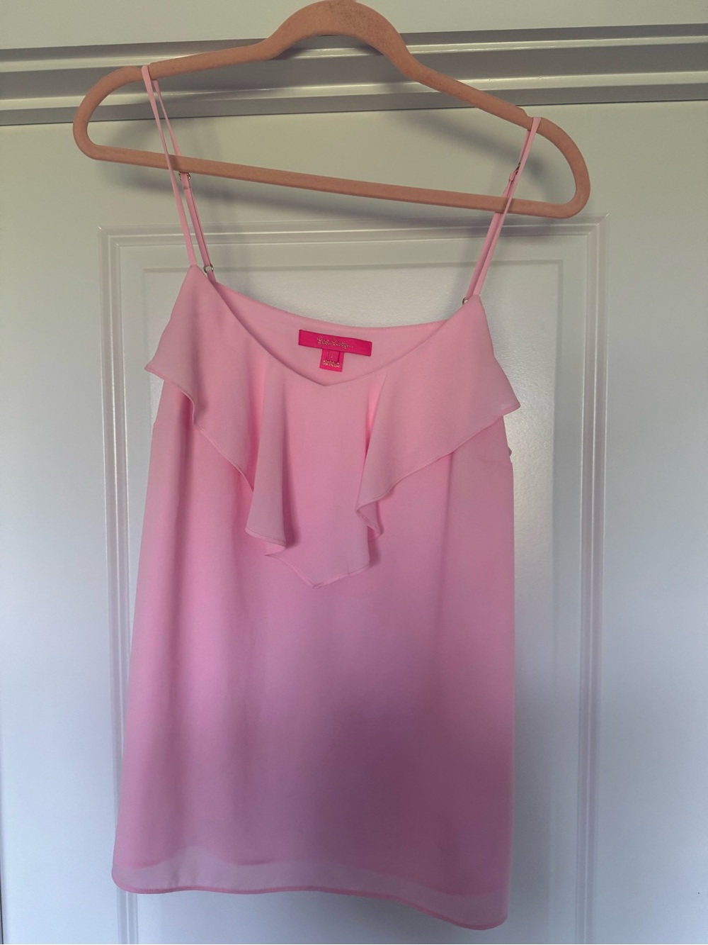 Lilly Pulitzer Light Pink Ruffle Karmen Cami